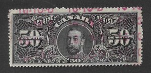 Canada  cigarette revenue (excise) stamp used VGF