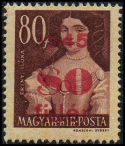 Hungary 684 - Mint-H - 80f / 80f Helen Zrinyi (1945)