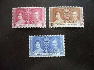 Stamps-British Virgin Islands - Scott# 73-75 - Mint Hinged Set of 3 Stamps