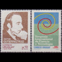 URUGUAY 1987 - Scott# 1230-1 Science Symposium Set of 2 NH