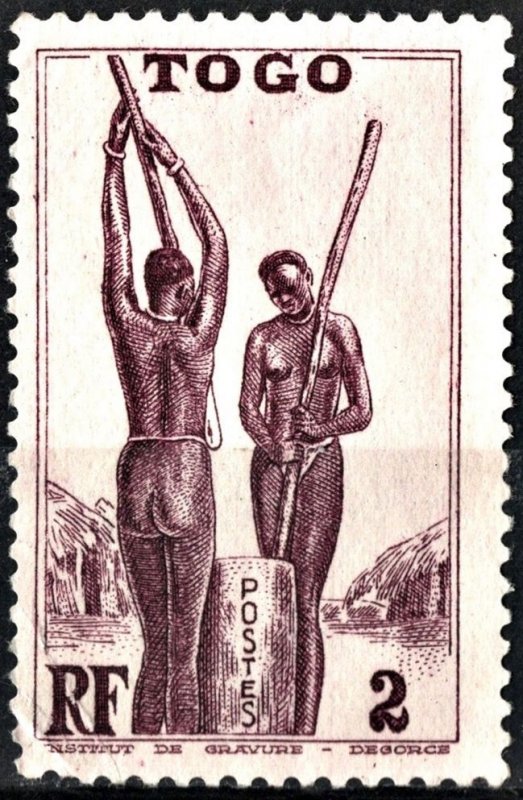 Togo SC#270 2c Millet Pounding (1941) Used
