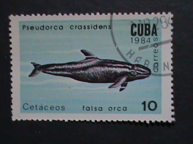 ​CUBA-VERY OLD CUBA-DOLPHIN AND WALE  STAMPS USED- VF WE SHIP TO WORLD WIDE.