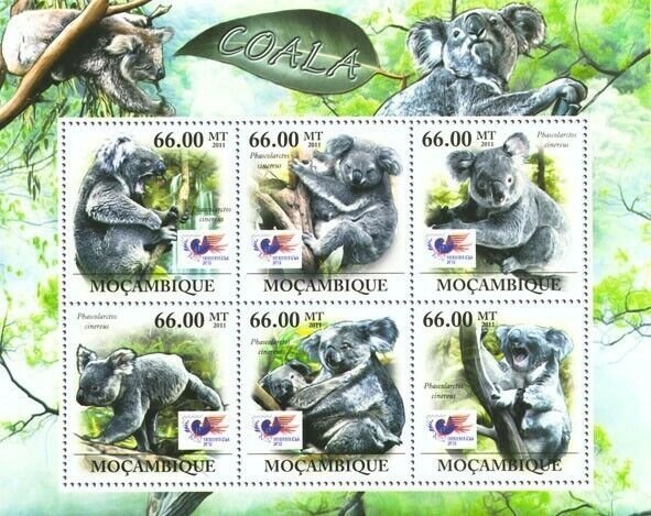Mozambique 2011 MNH - Koalas, Indonesia 2012- Jakarta. Scott 2517