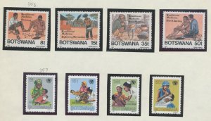 BOTSWANA - Sc 393-396 & 397-400 - MNH sets - Medicine, Child Survival - 1987