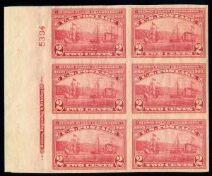 MOMEN: US STAMPS #373 PLATE BLOCK MINT OG NH FRESH VF+ LOT #70041