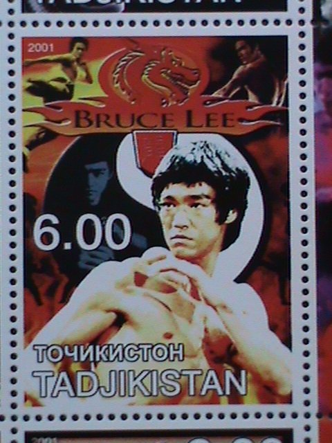 TAJIKISTAN STAMP-2001  BRUCE LEE- MOVIE STAR MNH STAMP SHEET -RARE