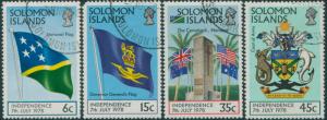 Solomon Islands 1978 SG360-363 Independence set FU