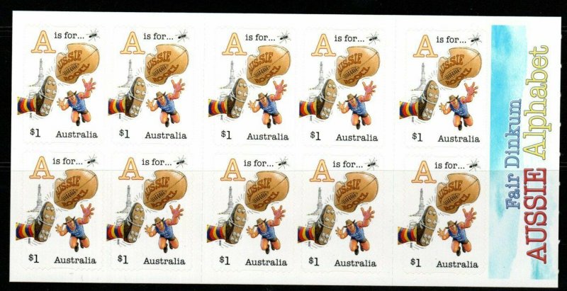 AUSTRALIA SGSB558(4621b) 2016 FAIR DINKUM $10 SELF ADHESIVES MNH