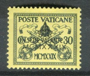 VATICAN; 1939 early Death of Pope Pius XI issue Mint hinged 30c. value