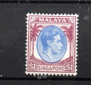 Singapore KGVI $1 SG13 Mint LHM WS37105