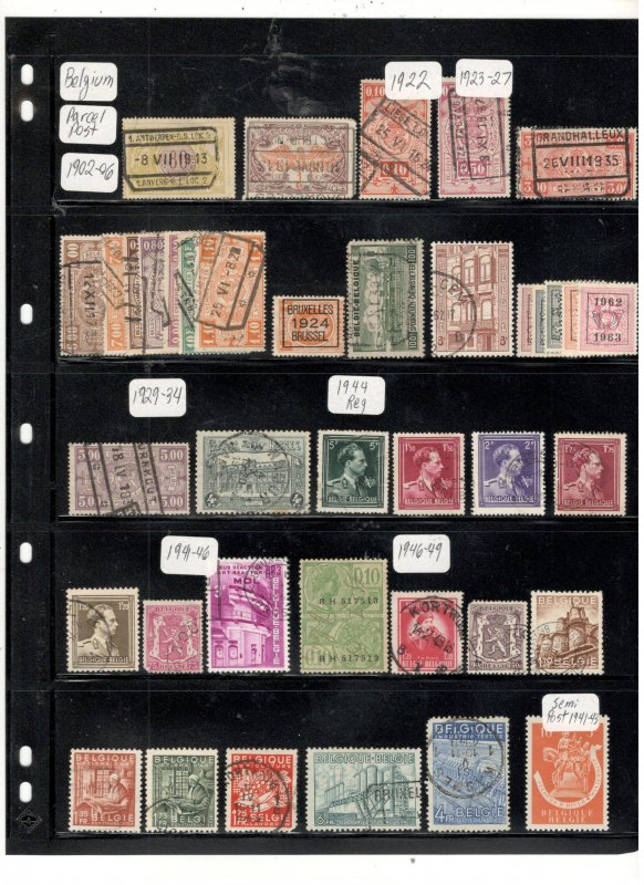 BELGIUM COLLECTION ON STOCK SHEET, MINT/USED