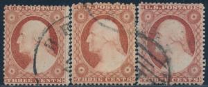 #25 (3) DIFFERENT WITH USED CANCELS CV $375 BS3706