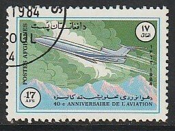 1984 Afghanistan - Sc 1095 - used VF - 1 single - Ilyshin IL-62