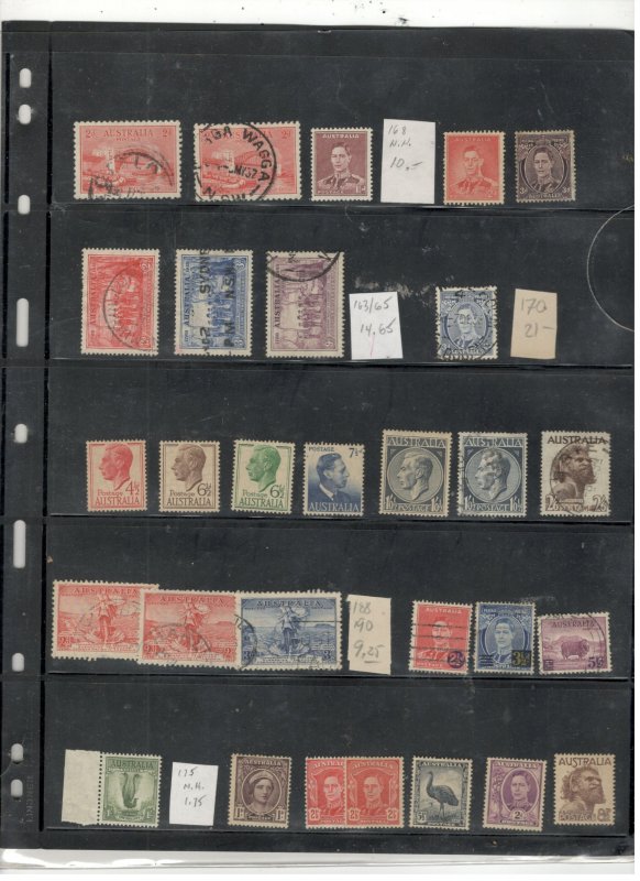 AUSTRALIA COLLECTION ON STOCK SHEET,