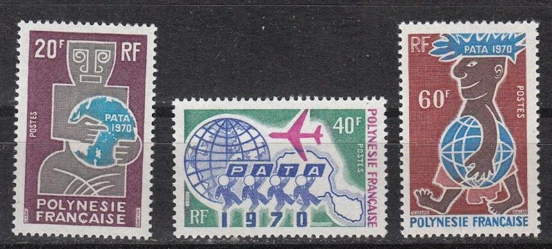 French Polynesia Scott 258-260 Mint NH (Catalog Value $38.00)