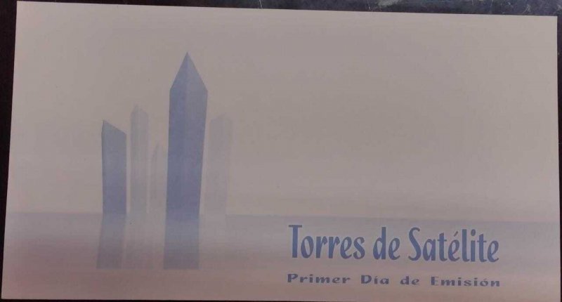 P) 1958 CIRCA MEXICO, FDC, SATELITE TOWERS, ARCHITECTURE, FIVE TRIANGULAR PRISM