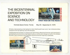 Viking Space Mission to Mars #1759  FDC on C76 MAN ON THE MOON 1976 Show Card!