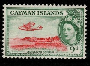 CAYMAN ISLANDS SG157 1954 9d SCARLET & BLUISH GREEN MNH