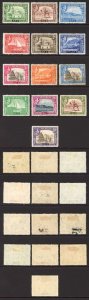 Aden SG16/27 KGVI set of 13 M/M (some black on reverse) Cat 130 pounds