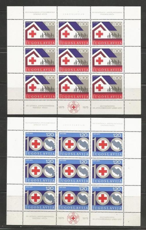 Yugoslavia MNH SC# 1273-4 Mini Sheets Red Cross 