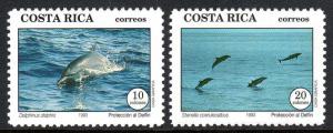 Costa Rica 453-454, Postfrisch Schutz der Delphin, 1993