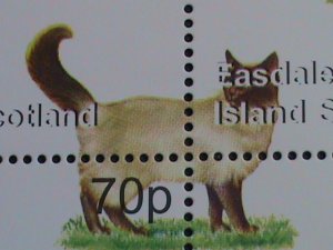 EASDALE-SCOTLAND STAMP -COLORFUL WORLD LOVELY CATS LARGE MNH FULL SHEET  VF