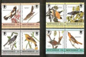 Montserrat 1985 John J Audubon's Birds Paintings 8v MNH # 1977