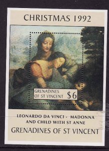 Grenadines of St. Vincent-Sc#942- id8-unused NH sheet-Paintings-Christmas-1992-