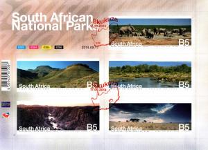 South Africa - 2014 National Parks Sheet Used