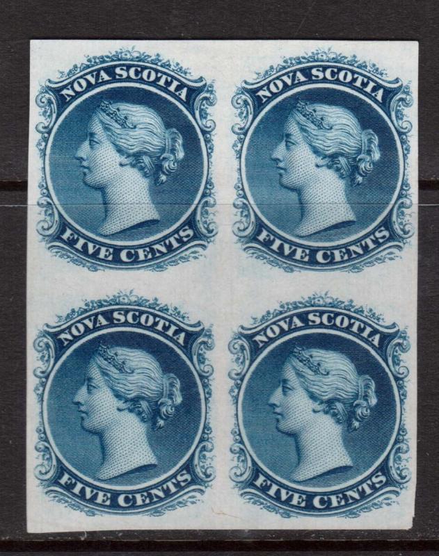 Nova Scotia #10P VF Plate Proof Block On India Paper