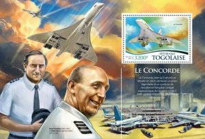 2015 TOGO MNH. CONCORDE    |  Y&T Code: 1012  |  Michel Code: 6808 / Bl.1177