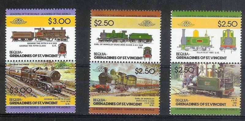 ST VINCENT GRENADINES-BEQUIA Sc#8-34 Partial Set MNH FRESH!