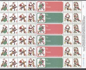 1982 USA Christmas Seal - Sheet of 36 + Labels - Mint Never Hinged