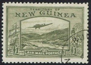 NEW GUINEA 1939 BULOLO AIRMAIL 1 POUND USED 