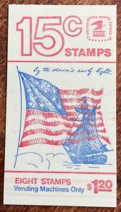 US #BK130 MNH Booklet of 8 Fort McHenry Flag SCV $3.75 L42