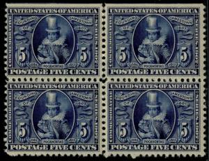 #330 VF-XF OG NH BLOCK OF 4 WITH PF CERT; NATURAL S.E. AT TOP CV $1,240 BQ2761