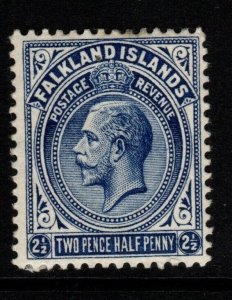 FALKLAND ISLANDS SG63 1912 2½d DEEP BRIGHT BLUE MTD MINT