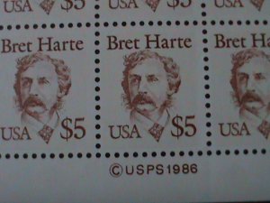 ​UNITED STATES-1989-SC#2196-BRER HARRE FULL SHEET OF 20 MNH-VF-LAST ONE