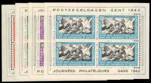 German WWII Occupation, Belgium #Mi. XXI-XXIVA Cat€120 (as hinged), 1942 Ge...