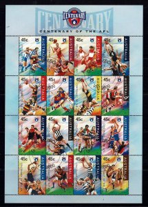 Australia 1996 AFL Football Centenary Sheet CTO