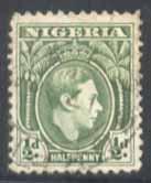 Nigeria ~ #53 ~ George VI ~ Used
