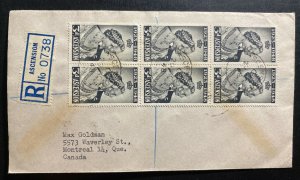 1948 Ascension Cover To Montreal Canada Royal Silver Weeding Stamps