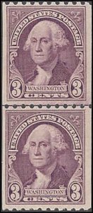 722 Mint,OG,NH... Line Pair... SCV $8.00