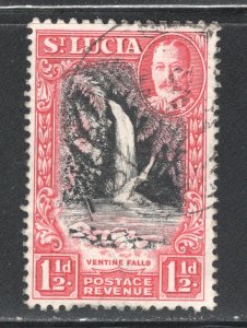 St. Lucia, Scott #97a   VF, Used, '36 George V,  CV $2.50 .... 6010233