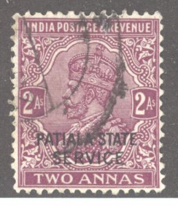 India- Convention States, Patiala, Scott #o44, Used