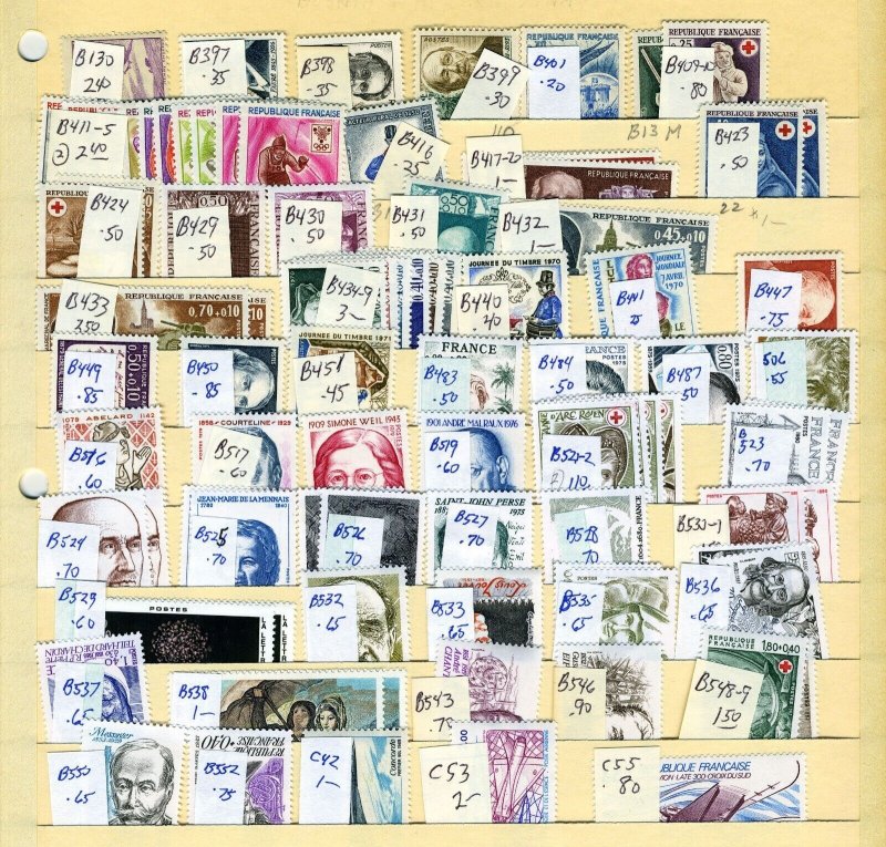 FRANCE SELECTION ALL MINT NEVER HINGED SETS COMPLETE AS SHOWN 