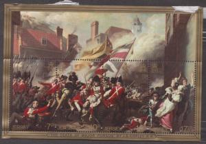 Jersey MNH Souvenir Sheet #245a The Battle of Jersey - Death of Major Peirson