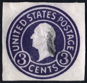 SC#U436 3¢ Washington Cut Square (1932) Used