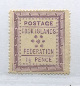 Cook Islands 1892 1  1/2d  mint no gum