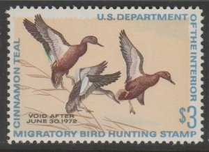 U.S. Scott Scott #RW38 Duck Stamp - Mint NH Single